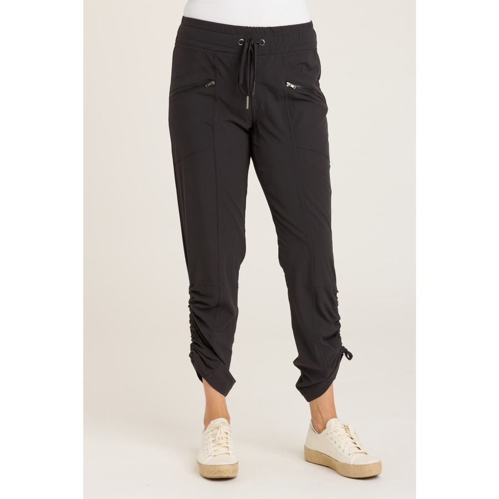 XCVI Women's Black Jogger Pants Size XS Lightweight Summer Cropped Pants NWT - Picture 2 of 2